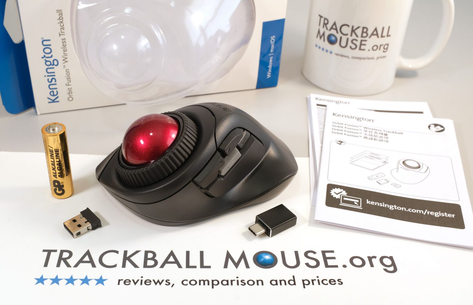 Kensington Orbit Fusion Wireless Trackball Trackball Mouse Reviews