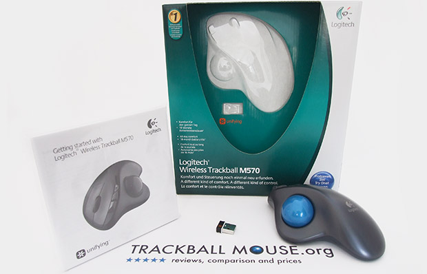 Logitech M570 Wireless Trackball Mouse PC & Mac with Dongle