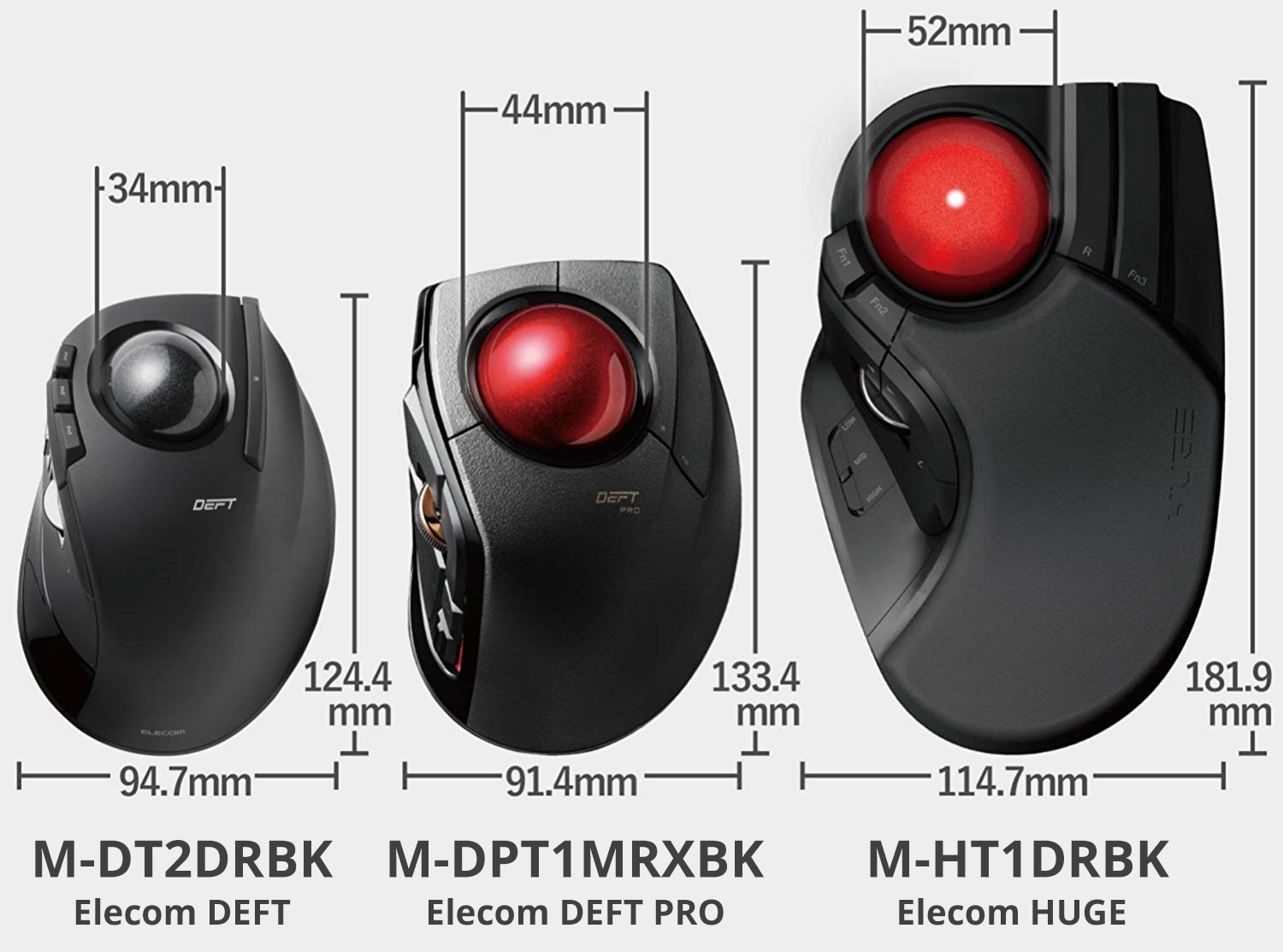  Buy ELECOM M-HT1DRBK Wireless Trackball Mouse - Extra Large  Ergonomic Design, 8-Button Function with Smooth Tracking, Black Online at  Low
